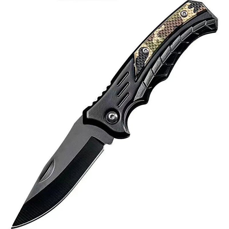 Outdoor non-slip stainless steel camping knife sharp high hardness folding knife carry portable knife fruit knife - Beyond Base Camp