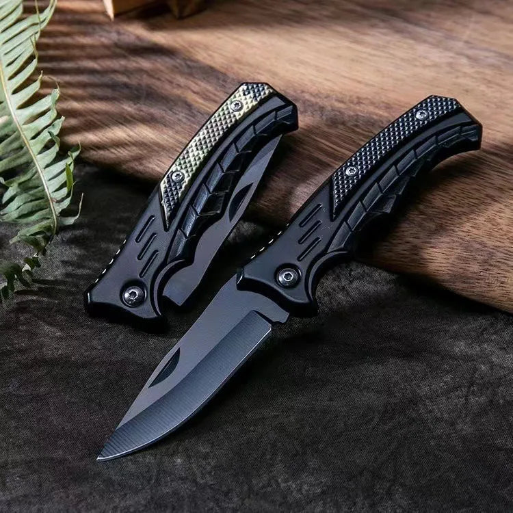 Outdoor non-slip stainless steel camping knife sharp high hardness folding knife carry portable knife fruit knife - Beyond Base Camp