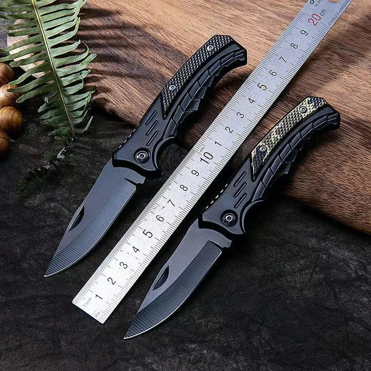 Outdoor non-slip stainless steel camping knife sharp high hardness folding knife carry portable knife fruit knife - Beyond Base Camp