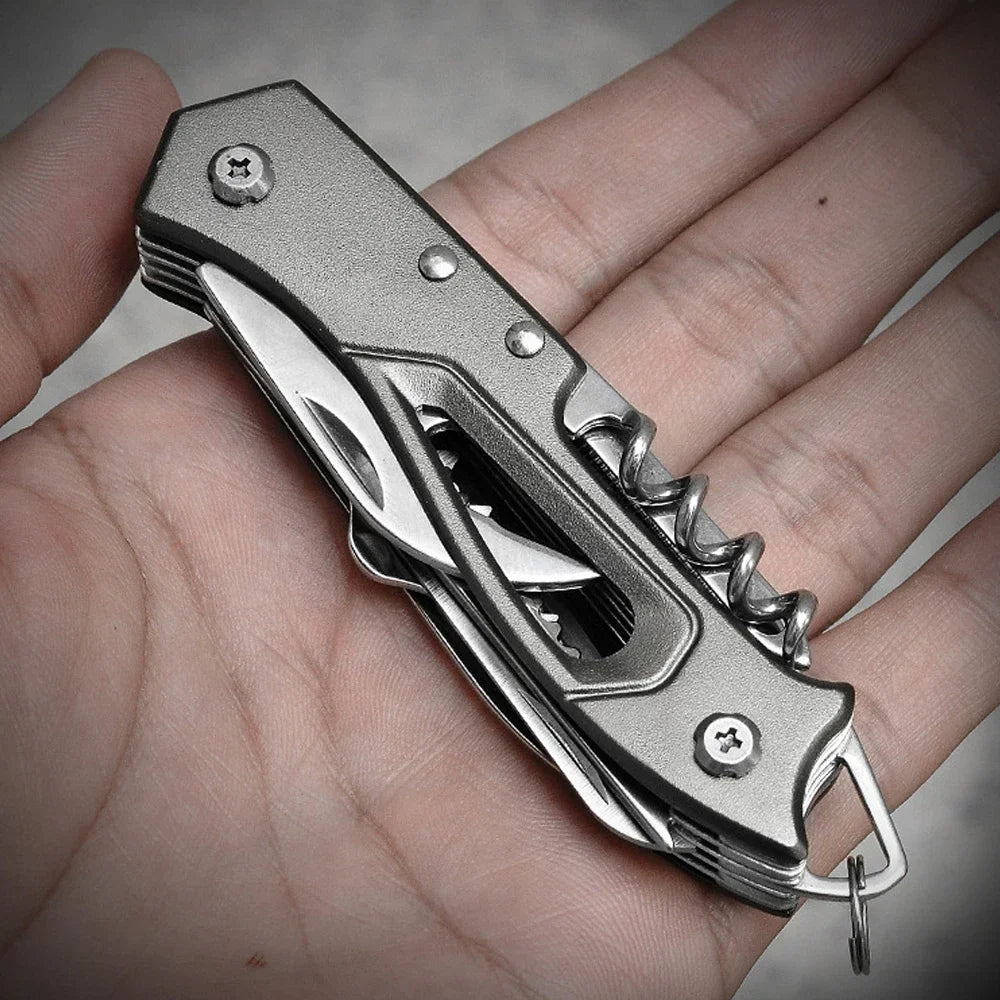 Multi-Functional Swiss Knife Outdoor Camp Multi-Tool Bottle Opener Portable Folding Knife Scissors Saw Military Pocket Knife - Beyond Base Camp