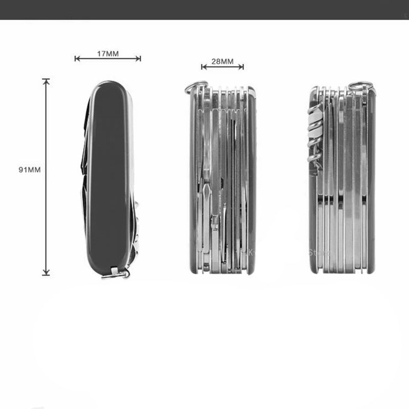 17 in 1 Multi tool Pocket Knife Portable Folding knife Stainless Steel Pocket Camping Pliers Knife Multifunctional Folding Knife - Beyond Base Camp