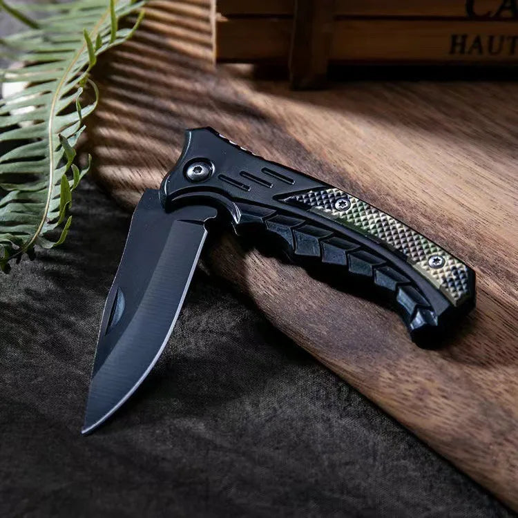Outdoor non-slip stainless steel camping knife sharp high hardness folding knife carry portable knife fruit knife - Beyond Base Camp