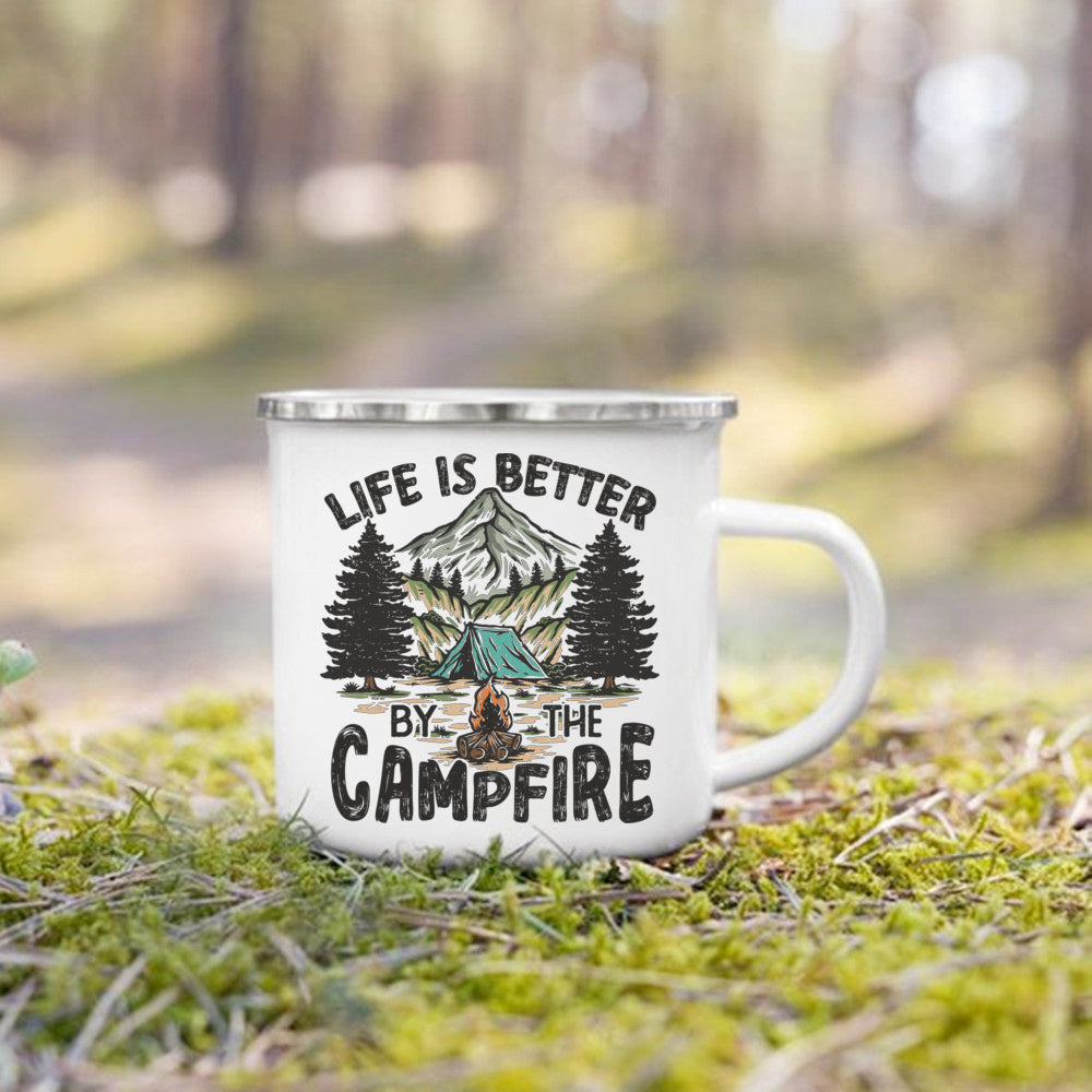 Charming Enamel Mug with Cool Design - Beyond Base Camp
