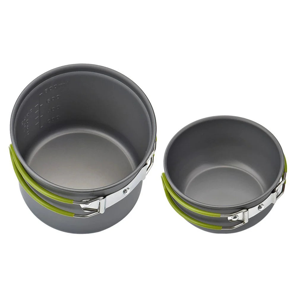 Camping Pots Cookware Set Portable Outdoor Cooking  Tableware for Hiking Trekking Picnic Fishing Mountaineering - Beyond Base Camp