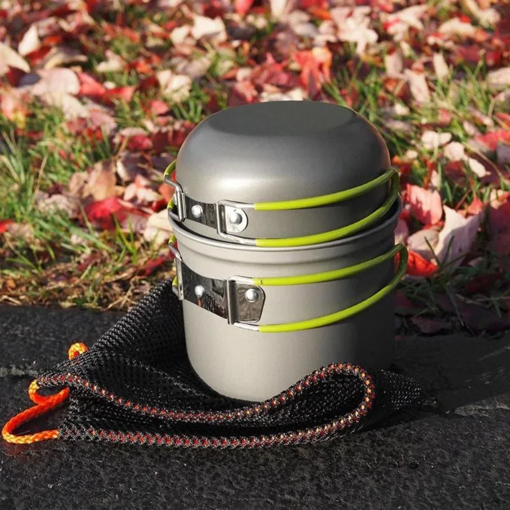Camping Pots Cookware Set Portable Outdoor Cooking  Tableware for Hiking Trekking Picnic Fishing Mountaineering - Beyond Base Camp