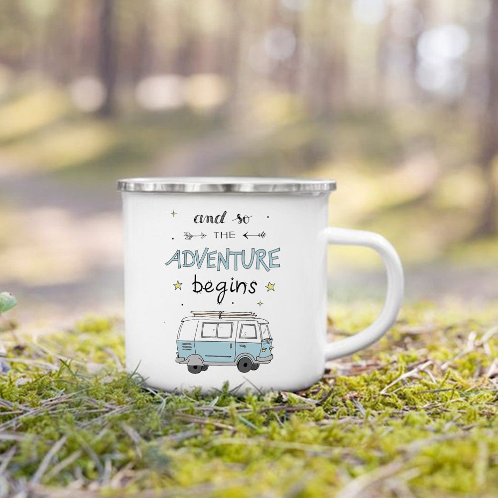 Charming Enamel Mug with Cool Design - Beyond Base Camp