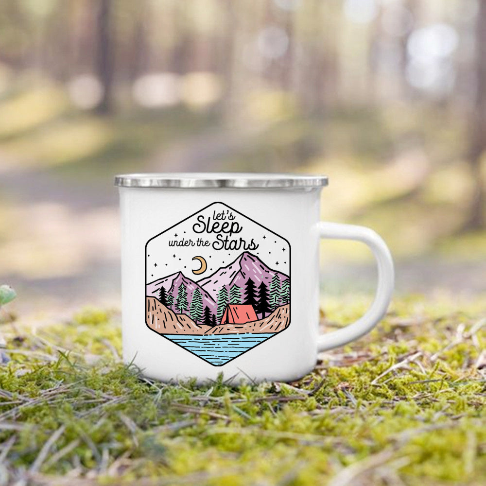 Charming Enamel Mug with Cool Design - Beyond Base Camp