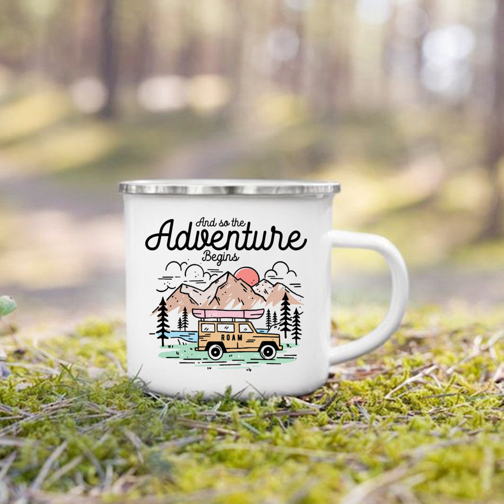Charming Enamel Mug with Cool Design - Beyond Base Camp