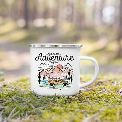 Charming Enamel Mug with Cool Design - Beyond Base Camp