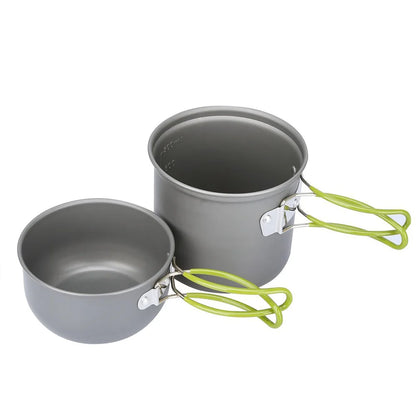 Camping Pots Cookware Set Portable Outdoor Cooking  Tableware for Hiking Trekking Picnic Fishing Mountaineering - Beyond Base Camp