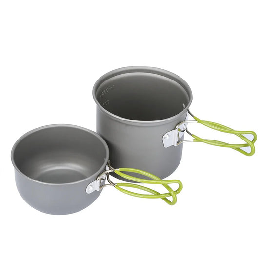 Camping Pots Cookware Set Portable Outdoor Cooking  Tableware for Hiking Trekking Picnic Fishing Mountaineering - Beyond Base Camp