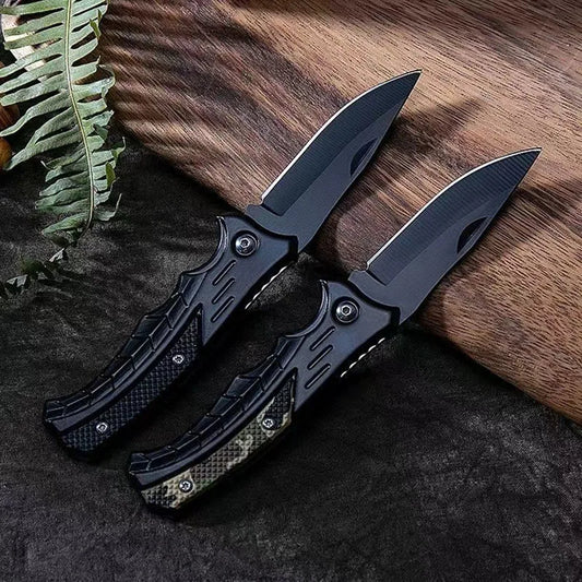 Outdoor non-slip stainless steel camping knife sharp high hardness folding knife carry portable knife fruit knife - Beyond Base Camp