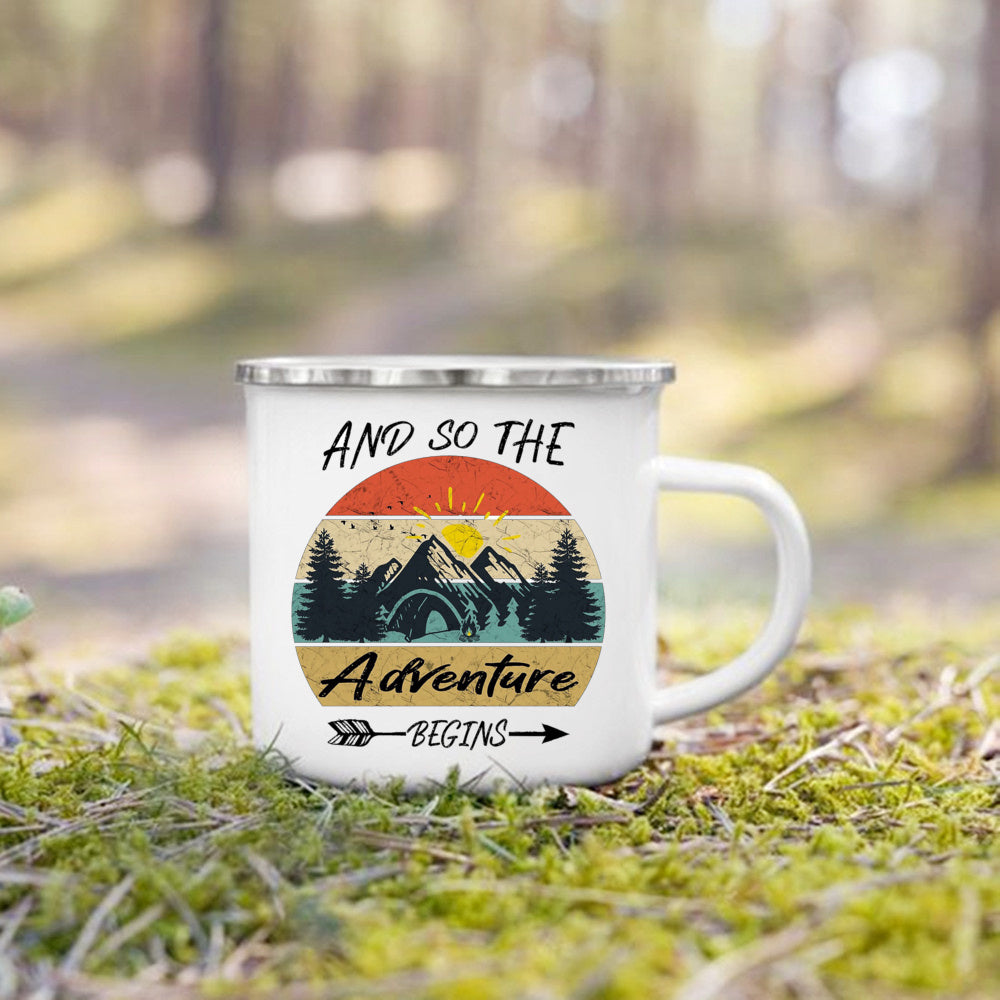 Charming Enamel Mug with Cool Design - Beyond Base Camp