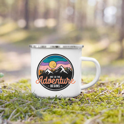 Charming Enamel Mug with Cool Design - Beyond Base Camp