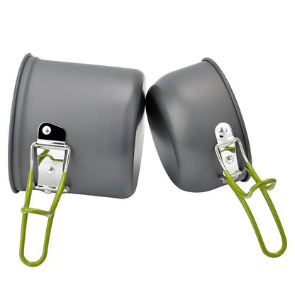 Camping Pots Cookware Set Portable Outdoor Cooking  Tableware for Hiking Trekking Picnic Fishing Mountaineering - Beyond Base Camp