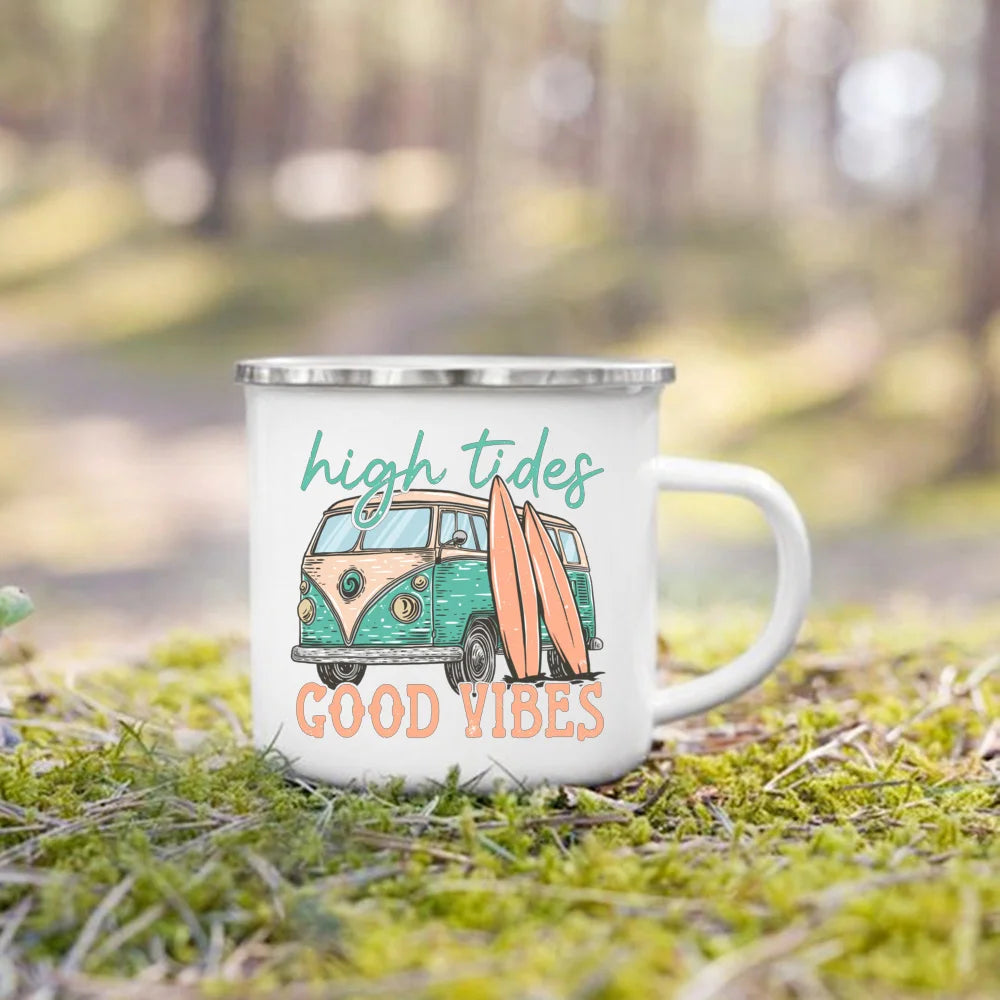 Charming Enamel Mug with Cool Design - Beyond Base Camp
