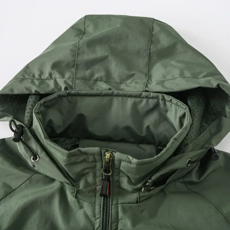 Men Waterproof Camping Tactical Jacket Fishing Hiking Outdoor Raincoat Windbreaker Breathable Hunting Tactical Jacket - Beyond Base Camp