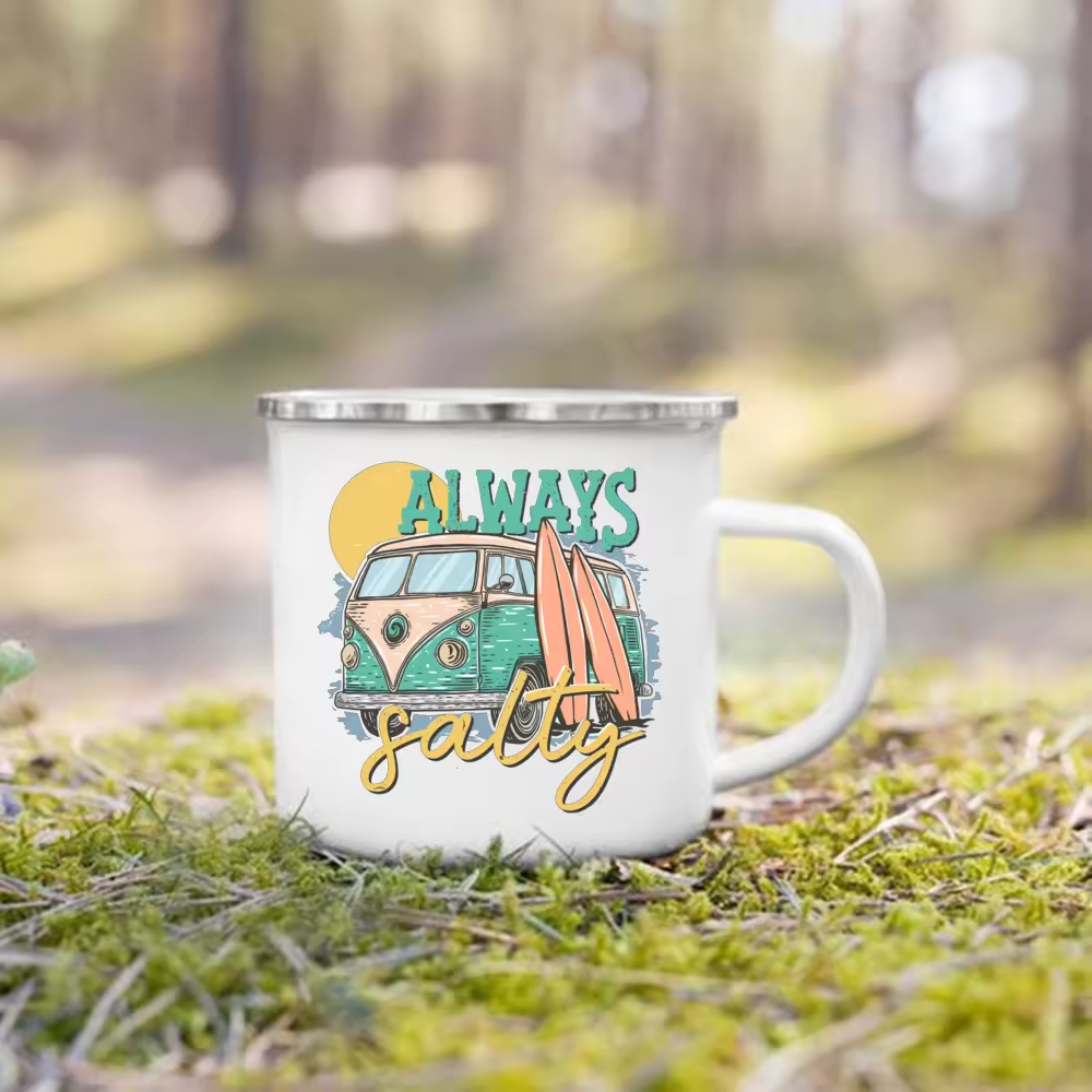 Charming Enamel Mug with Cool Design - Beyond Base Camp